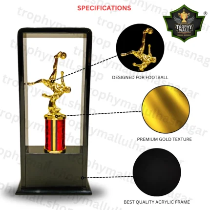 Football Striker in Acrylic Trophy