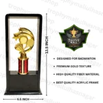 Badminton Trophy in Acrylic Frame
