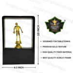 Tennis Player in Acrylic Trophy