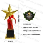 Gold Star Trophy star award trophy