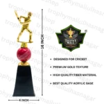 Best Batsman Trophy In Acrylic