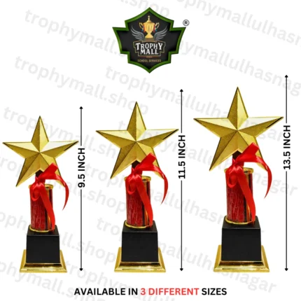Gold Star Trophy star award trophy