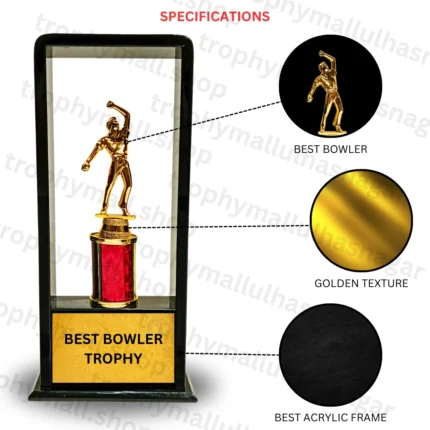 Bowler's Edition in Black Acrylic Trophy