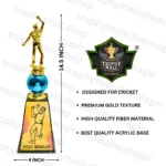 Blue Bowler Trophy In Acrylic
