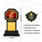 Wooden Shivaji Maharaj trophy0 Wooden Shivaji Maharaj memento Shivaji Maharaj Wooden memento