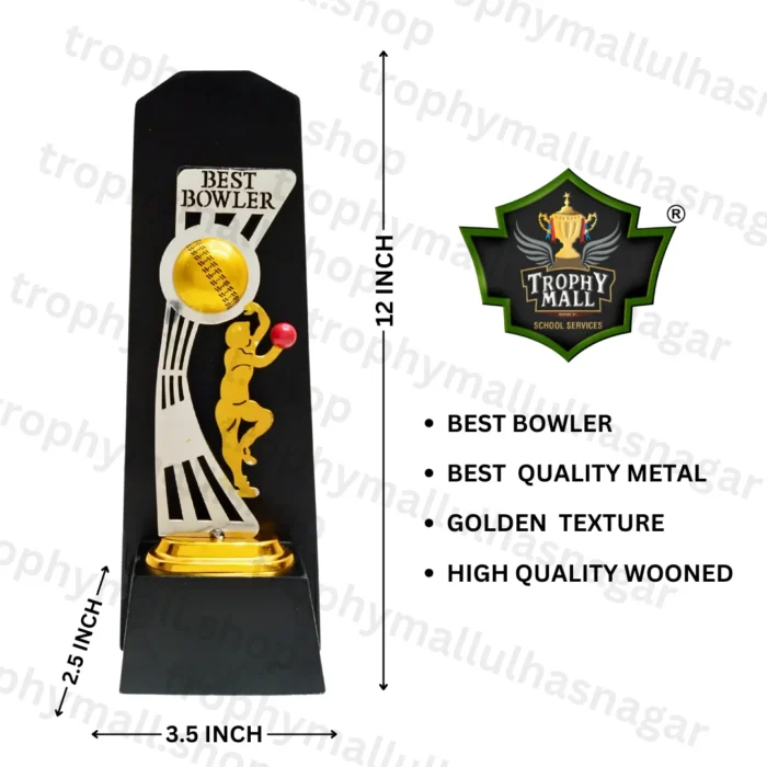 The Best Bowler Wooden Trophy