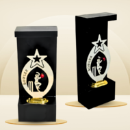Red Ball Cricket Bowler Trophy - Image 3