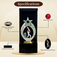 Red Ball Cricket Batsman Trophy - Image 2
